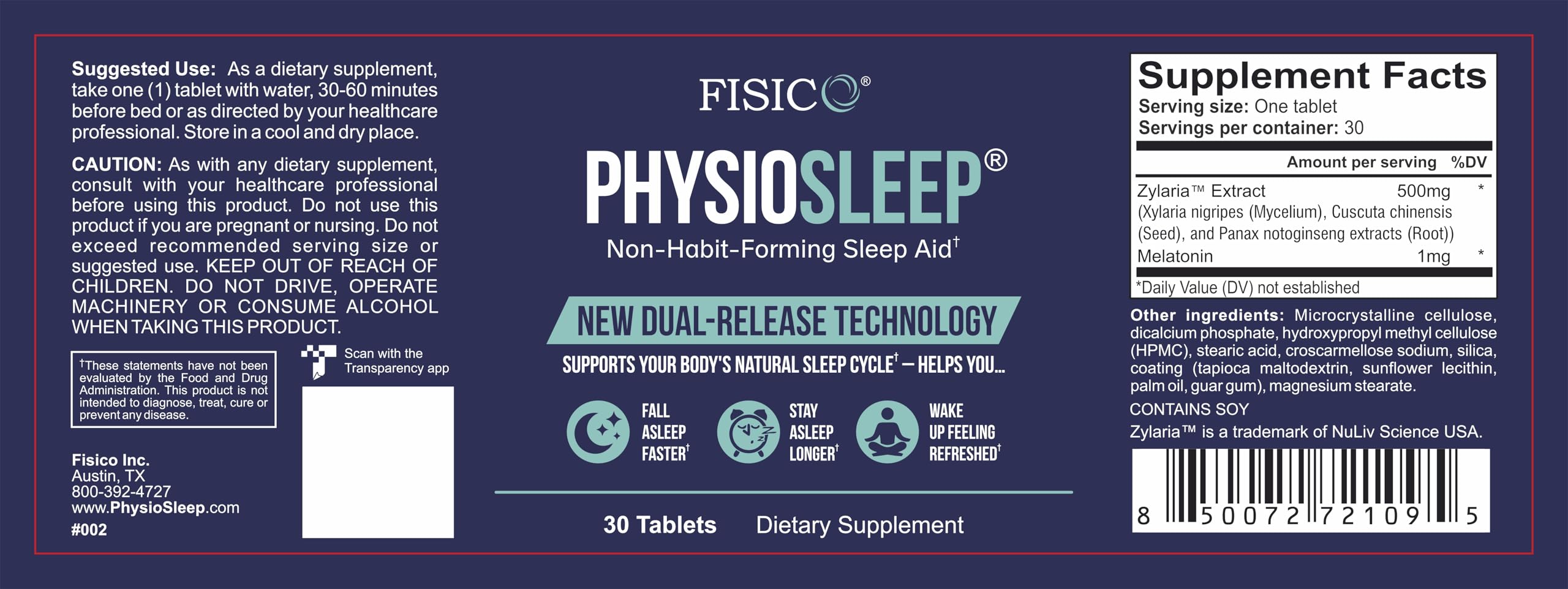 Amazon.com: FISICO PhysioSleep Non-Habit-Forming Sleep Aid, 30
